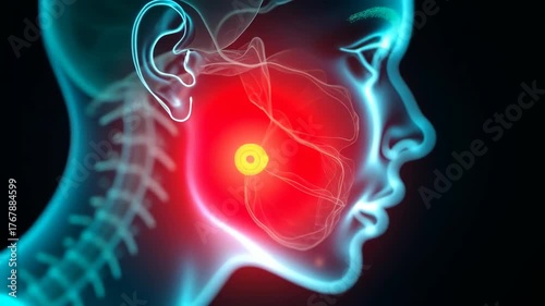 Skin: facial anatomy, pain illustration, medical imaging, nerve damage, inflammation signs, diagnostic techniques, treatment options, patient education, chronic pain management, therapy advancements