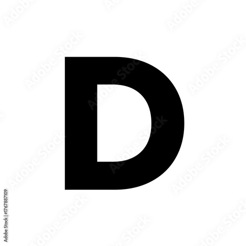 Foto Simple Geometric Letter D Icon