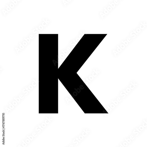 vector illustration of K letter