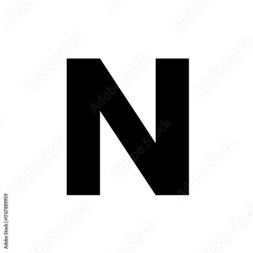 Simple Geometric Letter N Icon