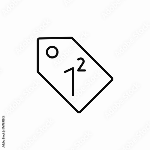 house area tag icon sign vector