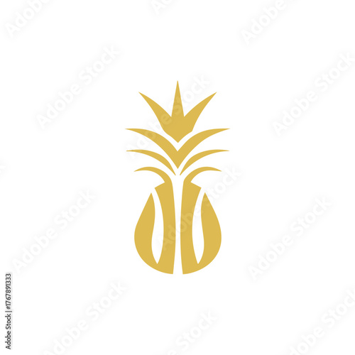 Silhouette style minimal pineapple t-shirt design featuring clean black vector art of a tropical pineapple, perfect for summer fashion lovers, beach vibes fans, fruit-themed apparel, minimalist clothi