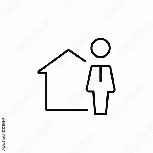 real estate realtor icon sign vector