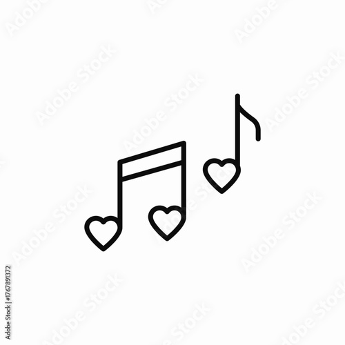 romantic music icon sign vector