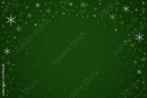 Abstract green Christmas winter background