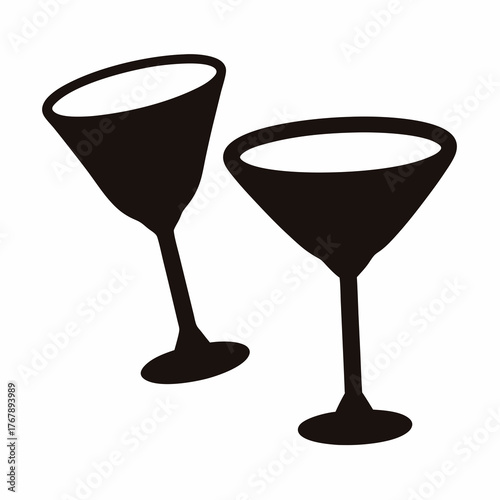 Two elegant cocktail glasses suggesting a celebratory mood or special occasion