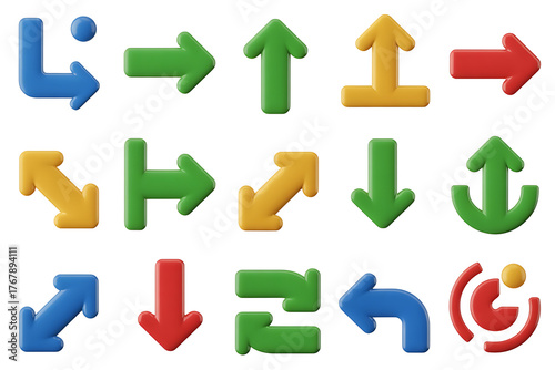 Colorful arrows point in various directions, indicating movement, guidance, and diverse pathways.