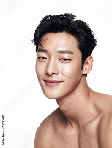 Free handsome man white background