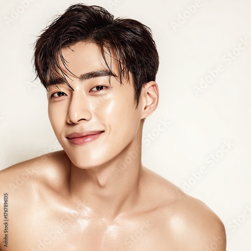 Free handsome man white background
