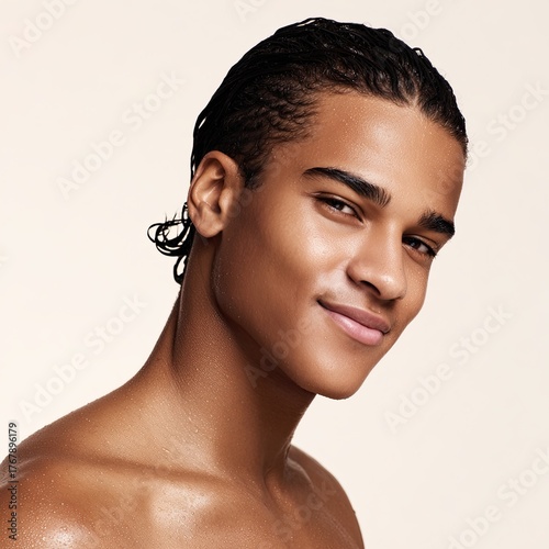 Free handsome man white background