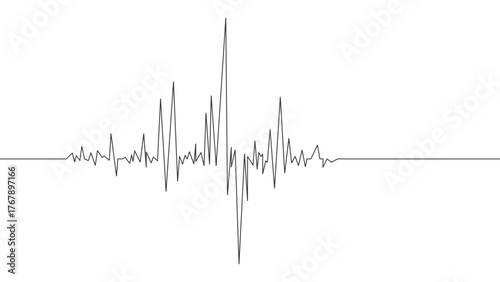 Sharp Gray Heartbeat Signal, Digital ECG Pulse Line, Clean Medical Monitor Illustration, Minimal Abstract Waveform, Simple Frequency Graph, Modern Cardio Vector Art, Elegant Health Concept