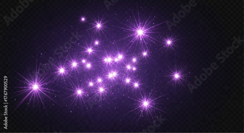 A cluster of radiant, vibrant light bursts against a dark background, the image evokes a sense of cosmic beauty. Capturing the essence of glowing particles, it evokes curiosity.