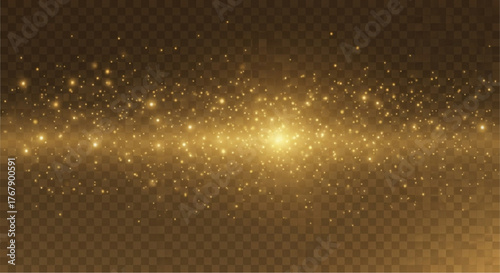 An ethereal cascade of golden light, illuminating the darkness with radiant particles. A visual symphony of luminescence. vector illustration overlay