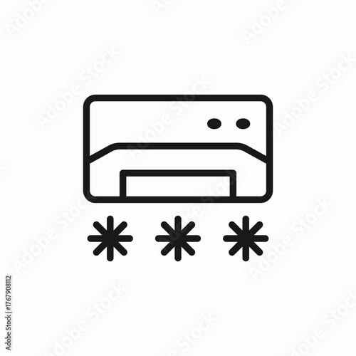 ac cold icon sign vector