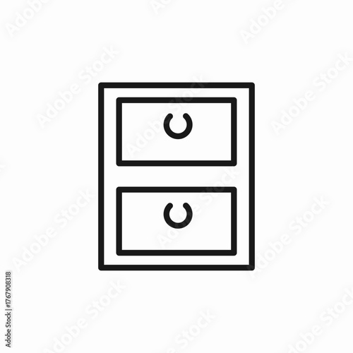 nightstand closet icon sign vector
