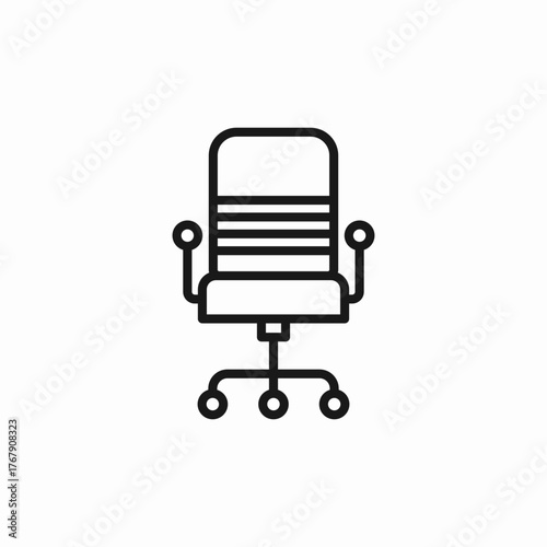 office armchair icon sign vector