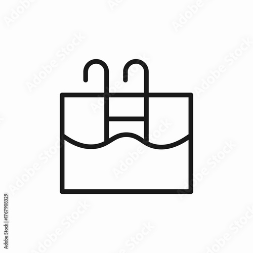 pool swimming icon sign vector