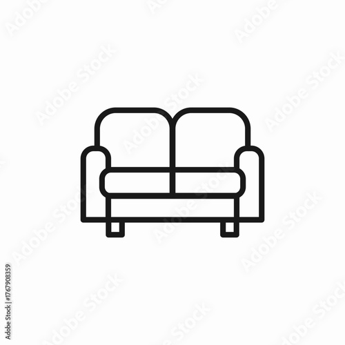 sofa seat icon sign vector