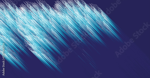Abstract background with diagonal streaks of glowing cyan light creating a sense of speed and energy.