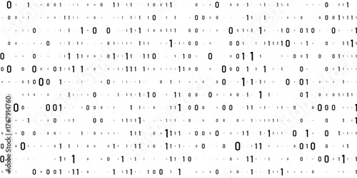 Abstract digital background with ones and zeros. Vector graphic pattern with binary code
