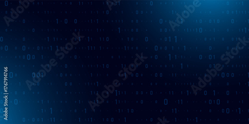 Abstract digital background with ones and zeros. Vector graphic pattern with binary code