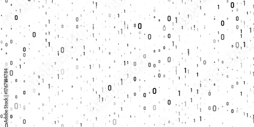 Abstract digital background with ones and zeros. Vector graphic pattern with binary code