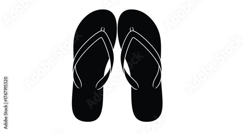A simple black and white illustration of a single flip flop
