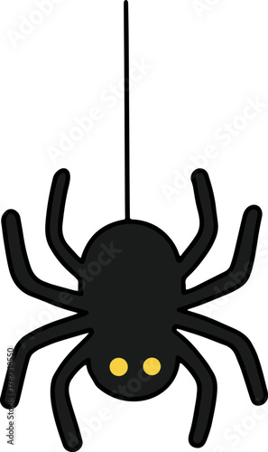 halloween spider bug vector illustration
