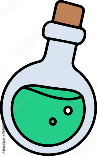 halloween decorations poison potion vector illustration