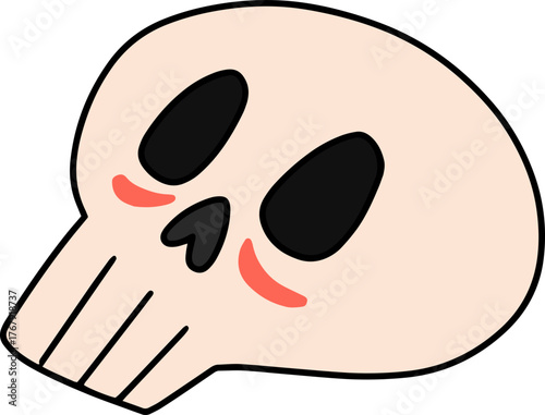 halloween skull vector illustration