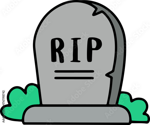 halloween cemetery tomb vector illustration 