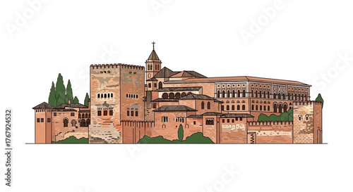 The Alhambra Palace in Granada Spain a stunning architectural marvel.