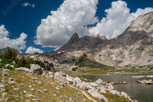 Wind River Range hiking trail near Alpine Lake