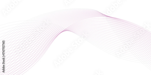 Abstract wave element for design. Digital frequency track equalizer. Stylized line art background. Vector illustration. Wave with lines created using blend tool.	