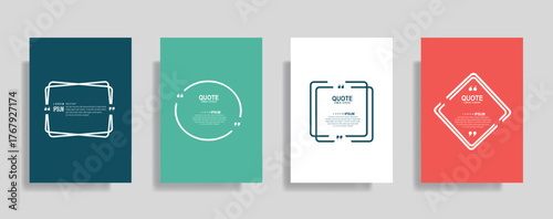 Dynamic colorful quote frame templates for social media and branding, ideal for marketing campaigns and motivational posters, perfect for presentations