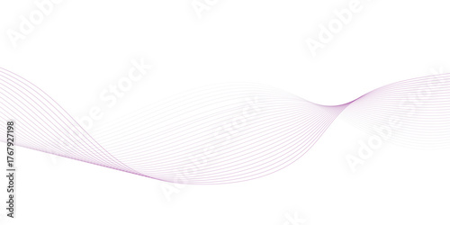 Abstract wave element for design. Digital frequency track equalizer. Stylized line art background. Vector illustration. Wave with lines created using blend tool.	