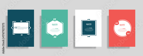 Vibrant quote box templates for modern presentations and social media content, designed for impactful messages and engaging visuals, perfect for marketing