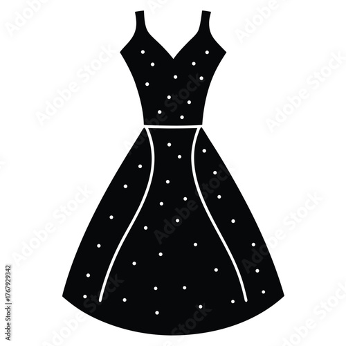 polar night velvet dress vector icon