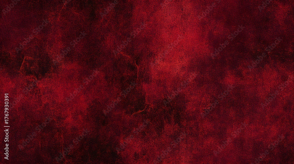 Fototapeta premium Deep crimson textured background exhibiting an aged, mottled surface appearance