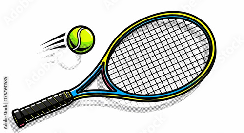 Dynamic energy in sports captured with this pop art vector illustration, a symbol of motivation and action