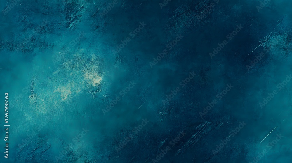 Fototapeta premium Dark teal and blue abstract texture background with subtle luminous highlights