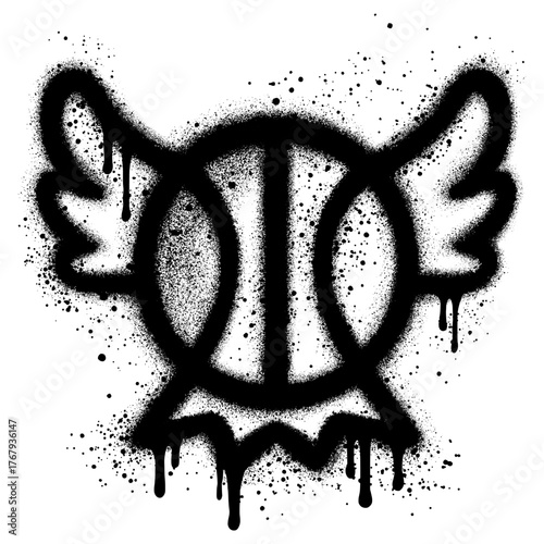 Basketball Sports Club Logo Template graffiti for Tournament or Sports Team.