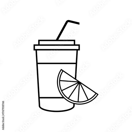 orange juice icon vector illustration
