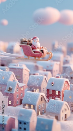 Christmas 3D Animation Pack – Santa Claus, Reindeer, Snowy Village, Gifts and Magical Holiday Backgrounds with Festive Lights and Cinematic Atmosphere,  Christmas, wallpaper, background