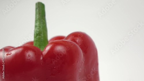 sweet bell pepper on a rotating background