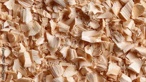 Natural seamless pattern of fine wood shavings for design projects