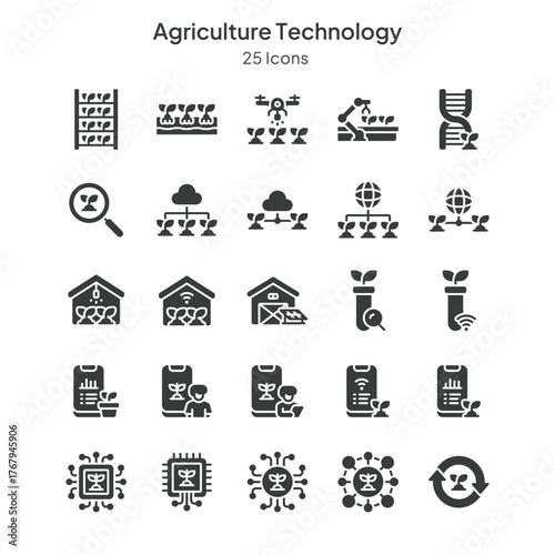 agriculture technology icons