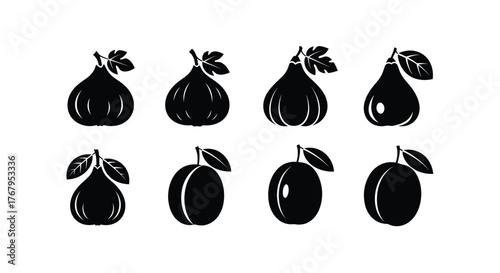 Abstract black and white sliced citrus fruit pattern