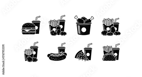 Collection of bottles and bowls in black and white