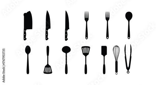 Silhouette collection of assorted soft drink containers